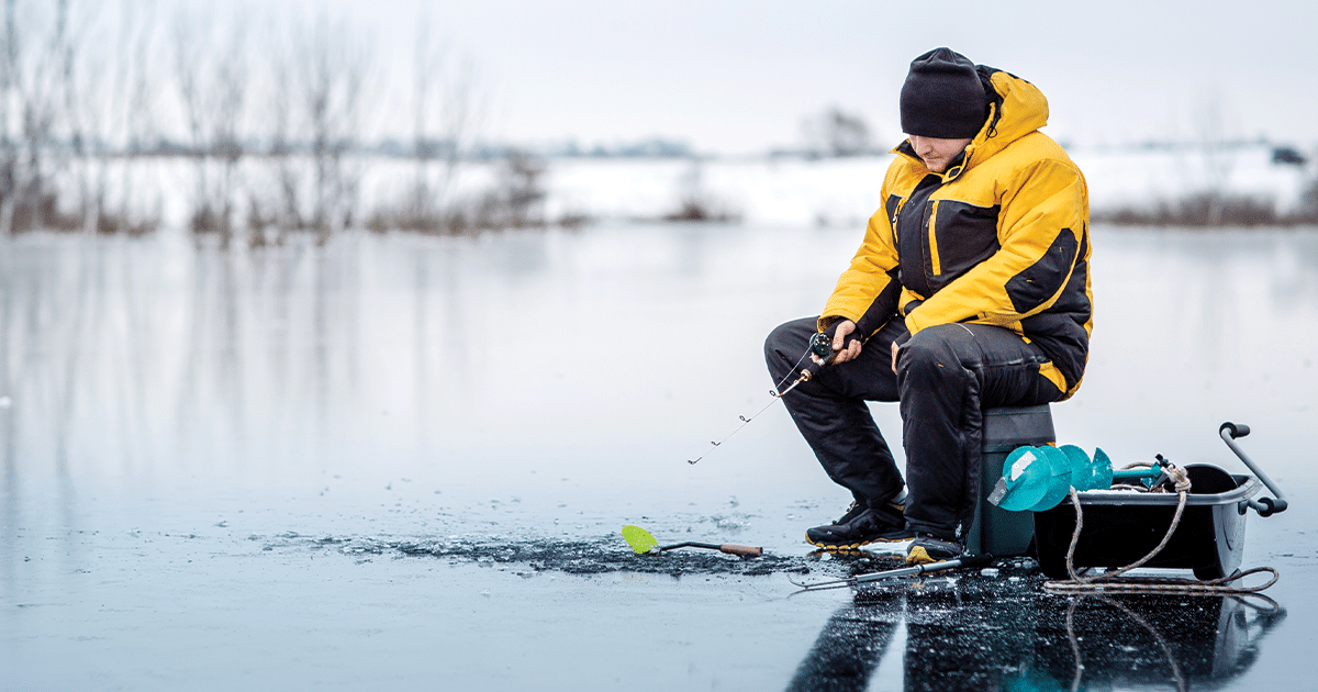 Man fishing in Alaska who has received healthcare for fishermen